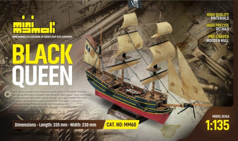 Black Queen - Mini Mamoli - Childrens Model Ship Kit - Detail 1-min