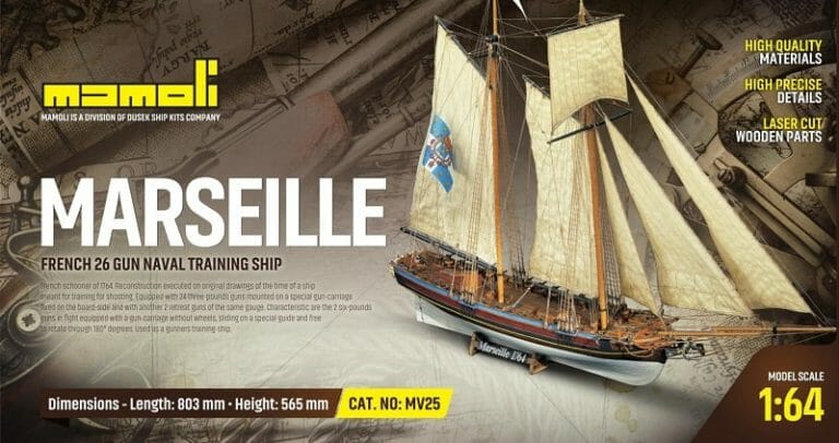Marseille - Mamoli Model Ship Kit - Detail 2-min