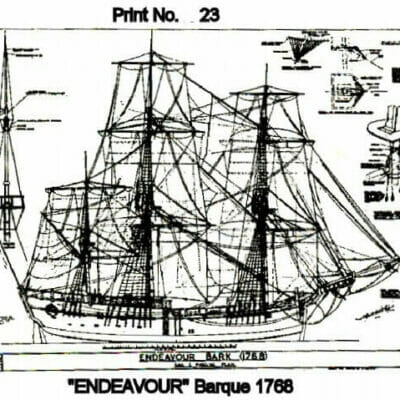 Planos del modelo de barco - Endeavour - UH