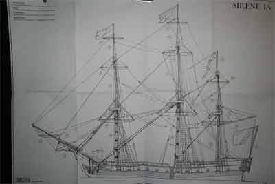 Sirene Model Ship Plans by Corel