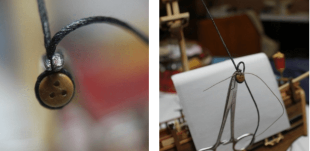 Colocación y fijación de ojivas en una maqueta de barco 4