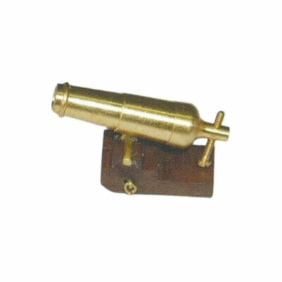 キャロネード - 真鍮 - 木製キャリッジ - 1-3/16インチ（30mm）