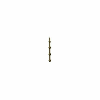 Stanchion - Brass - Straight - 15/32" x 3 hole (12mm)